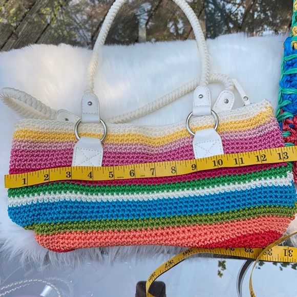 Rainbow crochet Lina bag and matching shopper - Picture 8 of 11